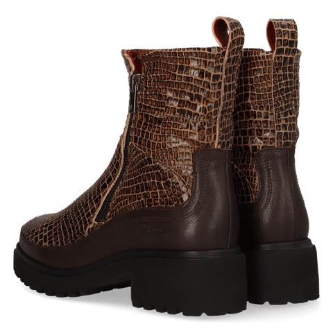COCO 09.13 Dames Enkellaarsjes Leer Brown