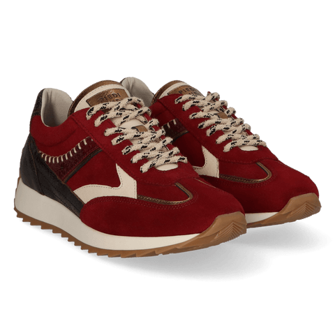 HARLEM 02.15 Dames Sneakers Suede Bordeaux