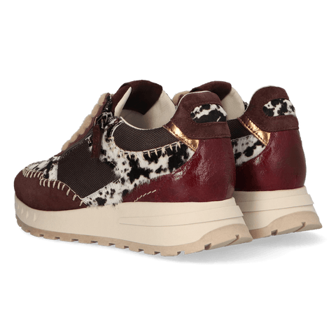 HEDY 06.01 Dames Sneakers Leer Dark Brown