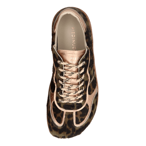NUDI 01.02 Dames Sneakers Ponyhaar Green Leopard