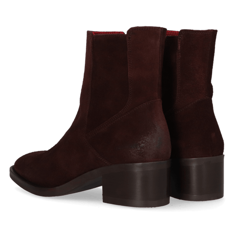 ZUMA 05.10 Dames Enkellaarsjes Suede Dark Brown