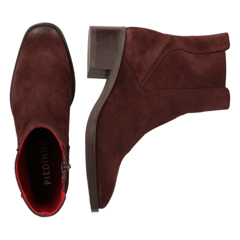 ZUMA 05.10 Dames Enkellaarsjes Suede Dark Brown